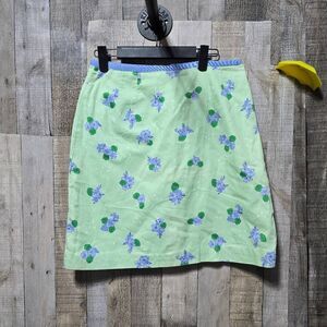 Lilly Pulitzer Vintage White Label Pistachio Paris Green Sorbet Floral Skirt